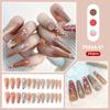Esmalte de uñas exclusivo transfronterizo Parche de uña postiza de cuadros con pedrería Día de San Valentín ventas directas de fábrica de esmalte de uñas