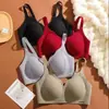 Nuevo estilo de sujetador push-up sin costuras para mujeres con poco busto, sin varillas, soporte lateral para el pecho, anti-flacidez, espalda bonita, sujetador con copa fija