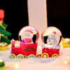 Adorno de bola de cristal con tren de Navidad creativo, bola de cristal brillante con lindo Santa y muñeco de nieve, nuevo producto transfronterizo al por mayor