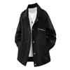 Otoño 2026 Nuevas Llegadas Tallas Grandes Chaqueta de Longitud Media para Hombre Holgada Solapa Estilo Montaña Exterior Cortavientos para Hombres Gordos