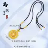 Loja de Ouro Mesmo Estilo Ouro Antigo Banhado Diamante Incrustado Giratório Filigrana Ruyi Auspicioso Oito Tesouros Bússola Colar Presente para Namorada