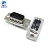 DB15P tipo tala macho VGA tala 1.6mm ferro shell niquelado LCP material preto fita conector arpão