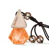 Colgante de Madera con Cuentas de Cristal Triangulares para Espejo Retrovisor de Coche, Perfume, Aceite Esencial de Aromaterapia, Fragancia para Coche, Venta al por Mayor