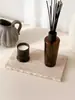 Amostras de Acessórios de Banheiro em Travertino Amarelo, Bandeja de Amostras, Sabonete Líquido para Mãos, Porta-Sabonete para Lavatório, Porta-Objetos, Frasco de Loção com Óleo Essencial