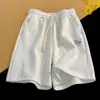 Shorts Soltos Estilo Americano High Street para Homens 2025 Novos Tendência Esportivos de Comprimento Médio Verão Casuais Versáteis Shorts de Cinco Pontos