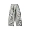 Nanxia Disguise 2025 Outono Novo Calça Cargo Masculina Calças de Marca Tendência Tecido com Textura Especial Calças Bordadas Lavadas com Cimitarra