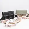 Bolso de Mujer con Tirantes Dobles de Hombro Bloques de Color Estilo Coreano 2025 Casual de Hombro Único Cruzado Bolso de Mano con Correa Ancha Bolso Cuadrado Pequeño Bloques de Color Versátil