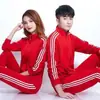 Transfronteiriço - Uniformes de Equipe Personalizáveis Terno Casual Esportivo Tendência com Três Listras Jaqueta Masculina Gola Alta Roupa Esportiva