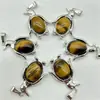 Venta Caliente Transfronteriza Joyería Europea y Americana Accesorios para Collares Cristal Natural Ágata Piedra Preciosa Colgante de Pingüino Aleación Accesorios Ecológicos