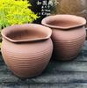 Vaso Grande de Terracota Feito à Mão, Vaso de Cerâmica Rústica de Grande Diâmetro para Suculentas e Flores, Vaso de Cerâmica para Plantas Suculentas com Formato de Tronco Velho