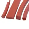 Tira de silicone resistente a altas temperaturas, tira de vedação de silicone em espuma quadrada sólida, tira de borracha de vedação e absorção de choque para forno mecânico