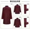 Conjunto de Cinco Piezas de Ropa para Entierro Hecha de Seda de Acetato, Conjunto Completo de Ropa Tradicional, Ropa de Algodón para Funerales Moderna, Atuendo para Funerales, Conjunto de Abrigo para Funerales