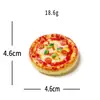 Miniatura creativa de comida simulada, modelo de resina de pizza, accesorio de decoración de juguete de comida DIY, adorno mini de escritorio