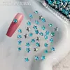 K9 Estrella de Cinco Puntas Fondo Puntiagudo Decoraciones para Uñas de Circonita Celebridad de Internet Super Brillantes Estrellas Pequeñas de Colores Estrella de Mar Decoraciones para Taladro de Uñas DIY