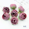 Pintura al óleo de simulación flor de capullo de té rosa capullo pequeño sombrero de erudito sombrero para el sol caja de regalo decorativa DIY caja de flores con flores
