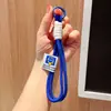 Chaveiro de Corda Trançada de Nylon de Camada Dupla Cordão para Celular Boneca de Pelúcia Corda de Mão para Chave Acessórios de Pingente para Bolsa