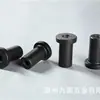 Manija para Puerta de Granero Jiugu Estilo Americano Acero al Carbono Negro Manija para Puerta Corrediza Accesorios de Ferretería para Puerta de Madera Manija para Puerta de Empujar-Jalar