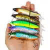 Señuelo Transfronterizo Multi-Sección Pez Biónico Señuelo Duro 12cm Flotante y Sumergible Set de Señuelos de Pesca 10 Colores Equipo de Pesca