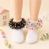Calcetines Nuevos de Baile para Niños Finos Cómodos Malla Puntos de Colores Encaje Grande Estilo Princesa Dulce Lindo Bebé
