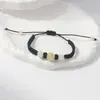 Pulseira Trançada Pedra Luminosa Doze Signos do Zodíaco Fio Vermelho Fio Preto Contas Luminosas Pulseira de Casal Estudante Feminina Atacado