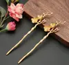 Novo Grampo de Liga de Flor de Ameixa Estilo Chinês Simples, Acessório de Cabelo Minimalista Retrô Flor de Pessegueiro para Hanfu