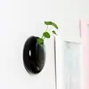 Decoração de parede criativa estilo chinês vaso de flor planta do dinheiro de cobre decoração de parede pendurada cesta pendurada hidropônica vaso de flor de cerâmica