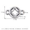 Anillo doble de plata esterlina S925 con diseño de mariposa esmerilada, accesorio de joyería vintage con forma de mariposa, pulsera tejida DIY