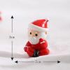 Navidad Nueva Navidad pequeños adornos Papá Noel vista micro accesorios de nieve Navidad pequeños adornos adornos de resina
