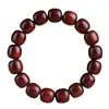 Explosões ao vivo pulseiras de sândalo preço de atacado madeira de sândalo vermelho lobular texto em madeira acessórios de brincar pulseiras masculinas femininas saídas de fábrica