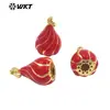 Wt-Jfe153 Lámpara Linda y Exquisita Diseño de Jaula Roja Latón Material Epoxi Colgante Pendientes Personalizados Accesorios para Mujeres