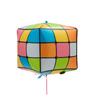 Novo Cubo Mágico Rubik Quadrado Estéreo 4D de Seis Lados Dados Balão de Filme de Alumínio Tema Festa de Aniversário Layout