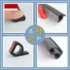 Tira de sellado impermeable para techo solar de coche tipo D grande con ranura, tira a prueba de polvo en forma de P para puerta, espuma de goma para consola central