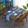 Bandera de Mesa Navideña Estampada Transfronteriza Bandera Larga de Mesa de Gama Alta Americana Impermeable, a Prueba de Aceite y Antiincrustante Bandera de Servilleta de Mesa Dropshipping