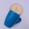 Exportado para a América do Sul Barriga de Tambor Azul Cerâmica Copo Publicidade Logotipo Promocional Impressão Copo de Água Fábrica de Fornecimento Direto Cor Caneca de Esmalte