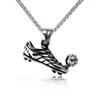 Acero inoxidable fundido retro clásico de un solo lado India Tailandia estatua de seis dientes colgante de collar hip hop para hombre joyería