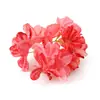 Manualidad de hortensia con borde quemado simulado Flor artificial DIY Materiales hechos a mano Piezas para accesorios del cabello Venta al por mayor Decoración de boda