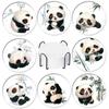 Posavasos de corcho de cerámica redondos con diseño de panda y flores, con aislamiento térmico, absorbentes y antideslizantes, venta al por mayor de fábrica
