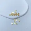 Conservación del color Cubierto de oro de 18 quilates Cuentas redondas separadas Cuentas sueltas Accesorios para pulseras DIY Pulsera Collar Material para abalorios Espaciador de rueda