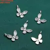 Plata de Ley Lazo Mariposa Pájaro Accesorios Pequeños Vintage Pegamento Viejo Cuentas Espaciadoras Redondas Cuentas Redondas Materiales Hechos a Mano para DIY