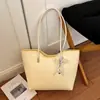 Bolso de Moda Estilo Coreano Textura Tejida Color Sólido Bolso Tote 2026 Otoño Versión Coreana Elegante Gran Capacidad Bolso de Hombro Único