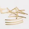 Tubo Curvo Liso de Color Conservante Chapado en Oro de 14K Tubo Redondo Largo Brillante Accesorios de Joyería Accesorios para Pulseras DIY Materiales