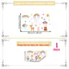 M21808 Pegatinas de Pared de Animales del Bosque Acuarela Tienda Decoración de Pared de Fondo de Sala de Estar del Hogar Pegatinas de Pared Autoadhesivas