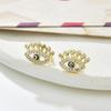 Personalidade Europeia e Americana Cobre Incrustado Zircon Óleo Gotas Cor Olhos do Diabo Brincos Jóias Femininas Charme Dourado Moda Brincos
