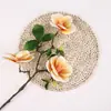 3 Flores Artificiais de Magnólia de Chá para Decoração de Café, Flores de Seda para Cenários Populares de Fotos, Flores Artificiais para Arranjo de Mesa de Jantar em Casa