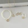 Cross-border New Hot Oil Dropping Plate Diamante em Borboleta Dourada Casual Pulseira Anel Colar Brincos Terno feminino