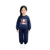 Conjunto Fofo para Meninas Novo Estilo para Bebês e Crianças Pequenas Versão Coreana Moletom com Capuz Desenho de Cogumelo Calça Conjunto Esportivo Casual de Duas Peças para Bebês Meninas
