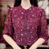 Dropshipping Camisa Elegante de Moda Diseño de Moda para Mujer Top Verano Blusa de Manga Tres Cuartos