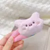Presilha de Cabelo de Pelúcia Desenho Animado para Meninas, Presilha Grande BB para Estudantes, Presilha Fofa para Franja Lateral, Doce Acessório de Cabelo
