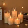 Vela Digital LED Acrílica Simulada Luz de Vela Concierto de Velas Guion Matar Accesorios Luz de Ambiente Vela de Navidad