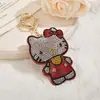 Chaveiro de Gatinho Desenho Animado com Strass Pingente de Bolsa Fofo Presente Menina Acessório de Franja Decoração Venda por Atacado